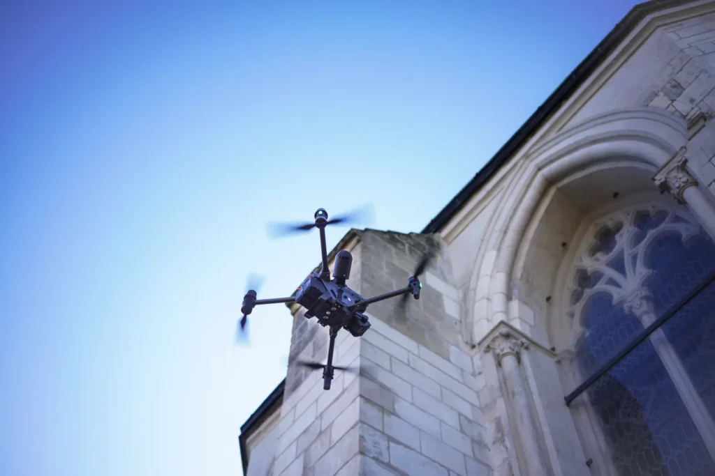 Relevé aérien par drone d'un ouvrage historique
