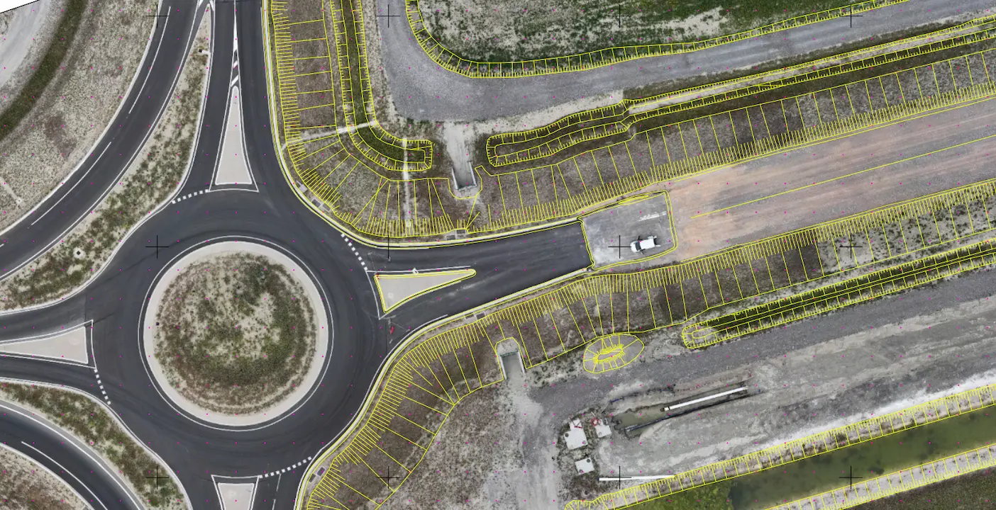 Plan topographique de réseau routier