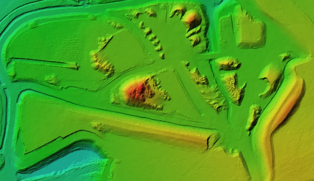 Modèle Numérique de Terrain (MNT) réalisé grâce à un relevé photogrammétrique