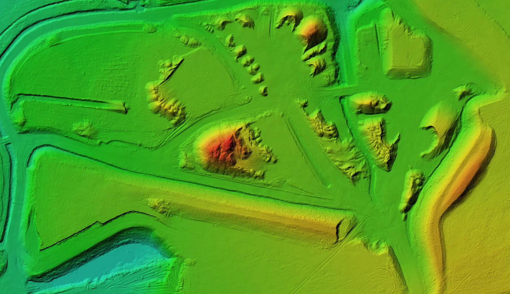 Modèle Numérique de Terrain (MNT) réalisé grâce à un relevé photogrammétrique