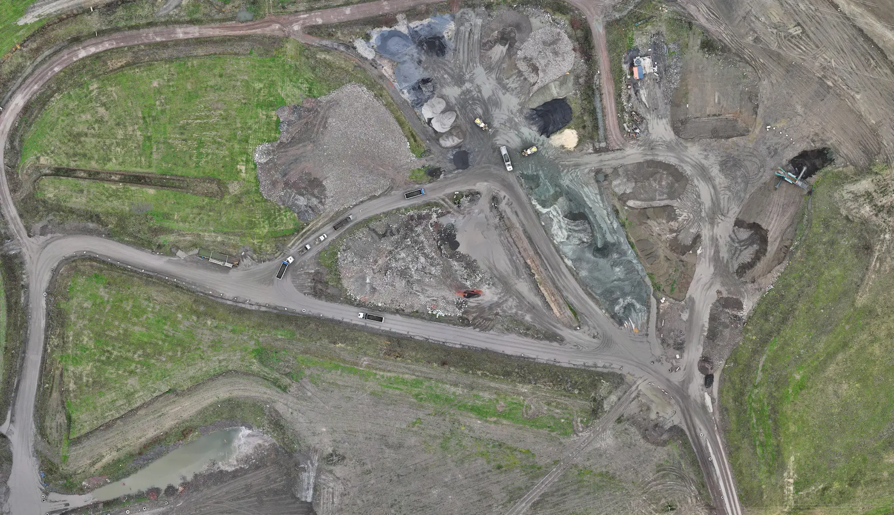 Orthomosaïque d'un terrain réalisée par captation drone