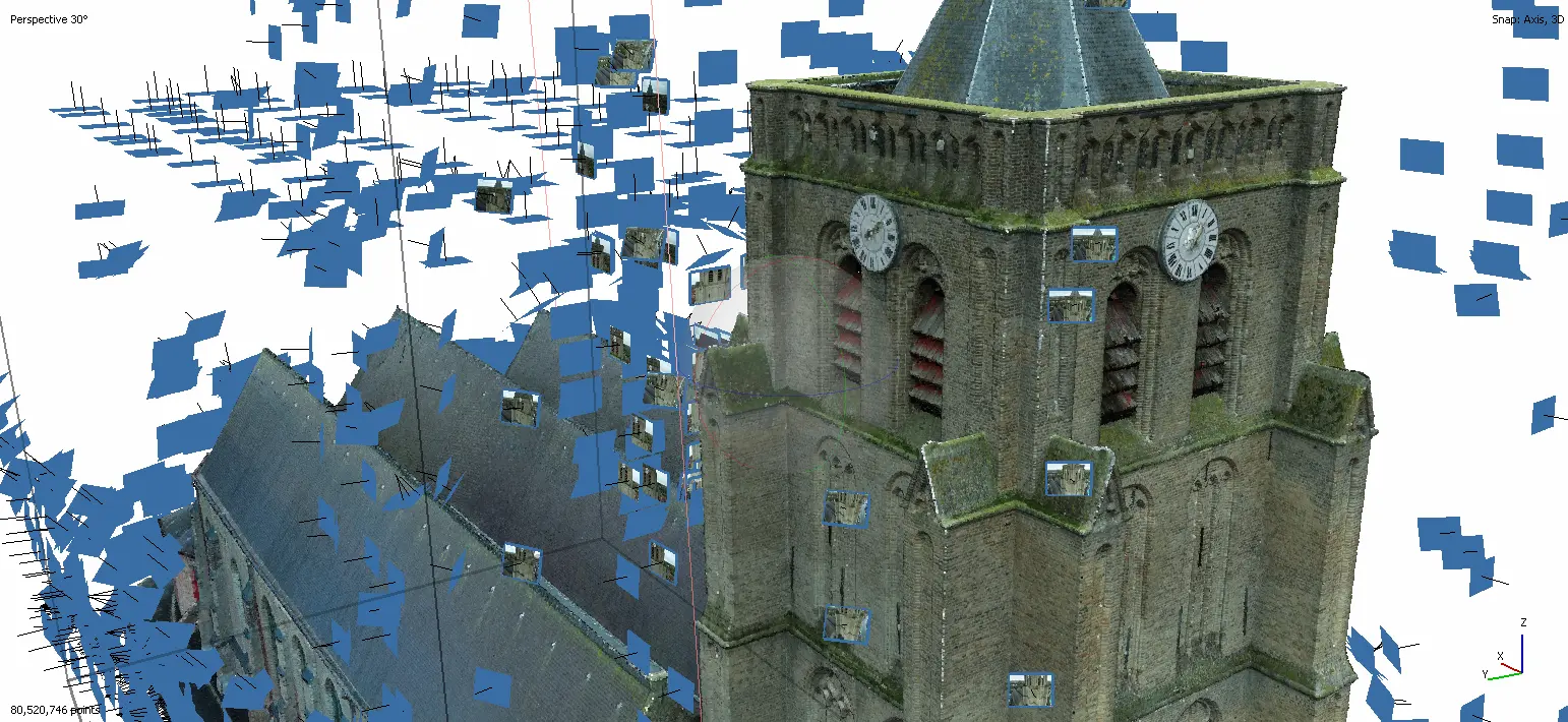 Relevé photogrammétrique et Lidar d'une église