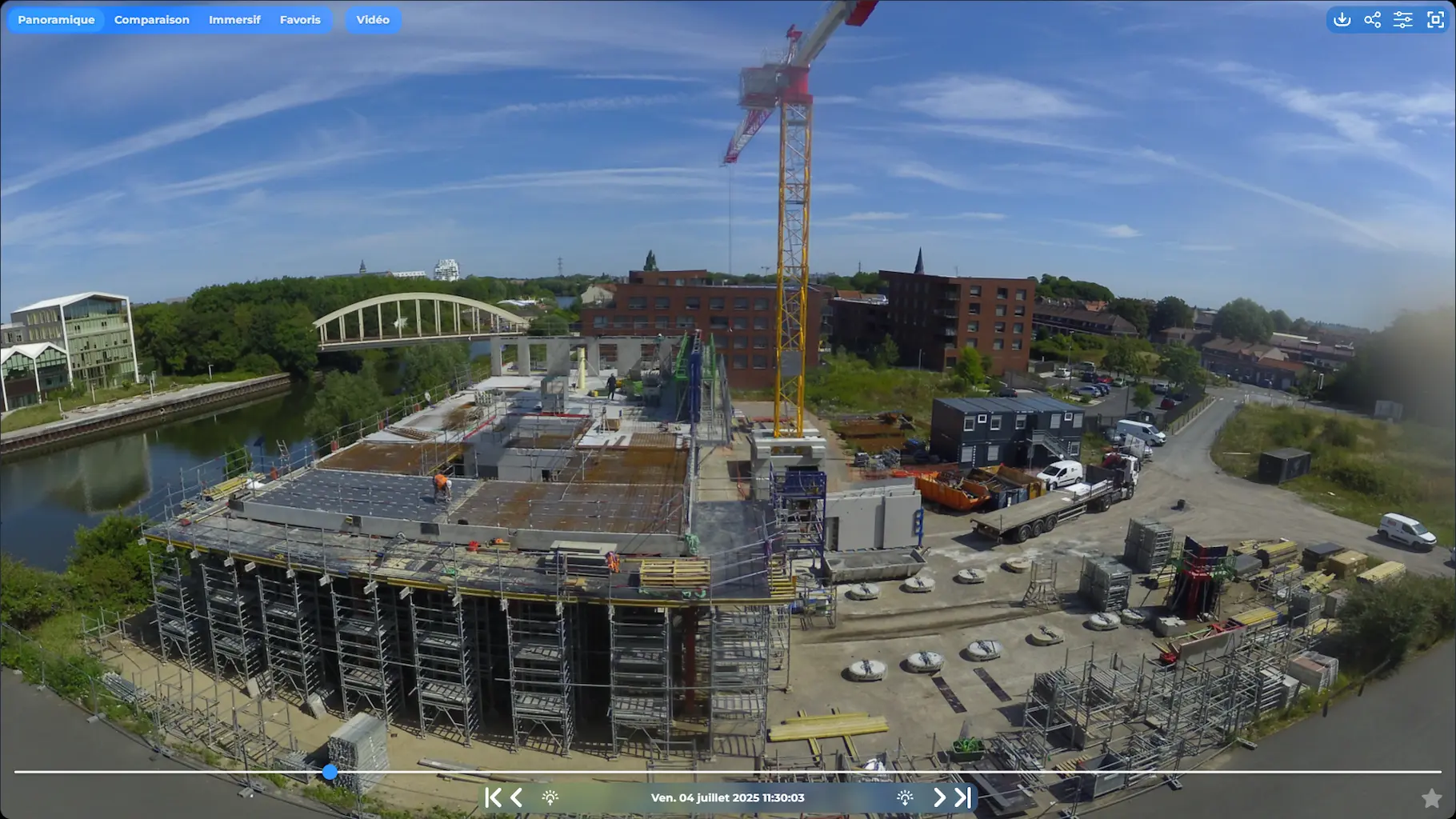 Etat des lieux d'un chantier visualisé grâce à notre caméra timelapse